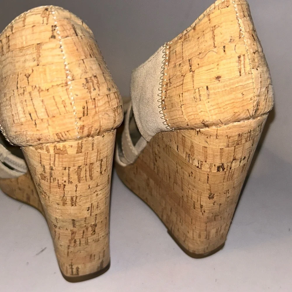 Bebe cork wedge sandals